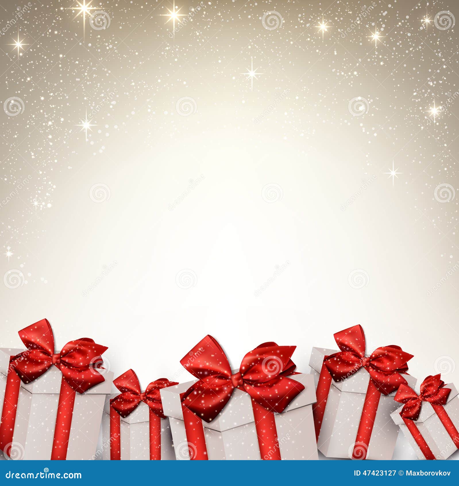 Fundo Estrelado Do Natal Com Caixas De Presente Ilustracao Do Vetor Ilustracao De Fundo Estrelado 47423127