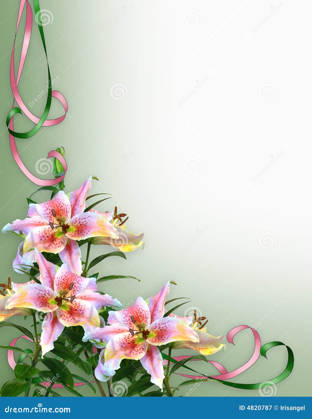 Convite Floral Com Lírios Exóticos Ilustração Stock - Ilustração de  cumprimento, consideravelmente: 4820787, image size:1259x1690