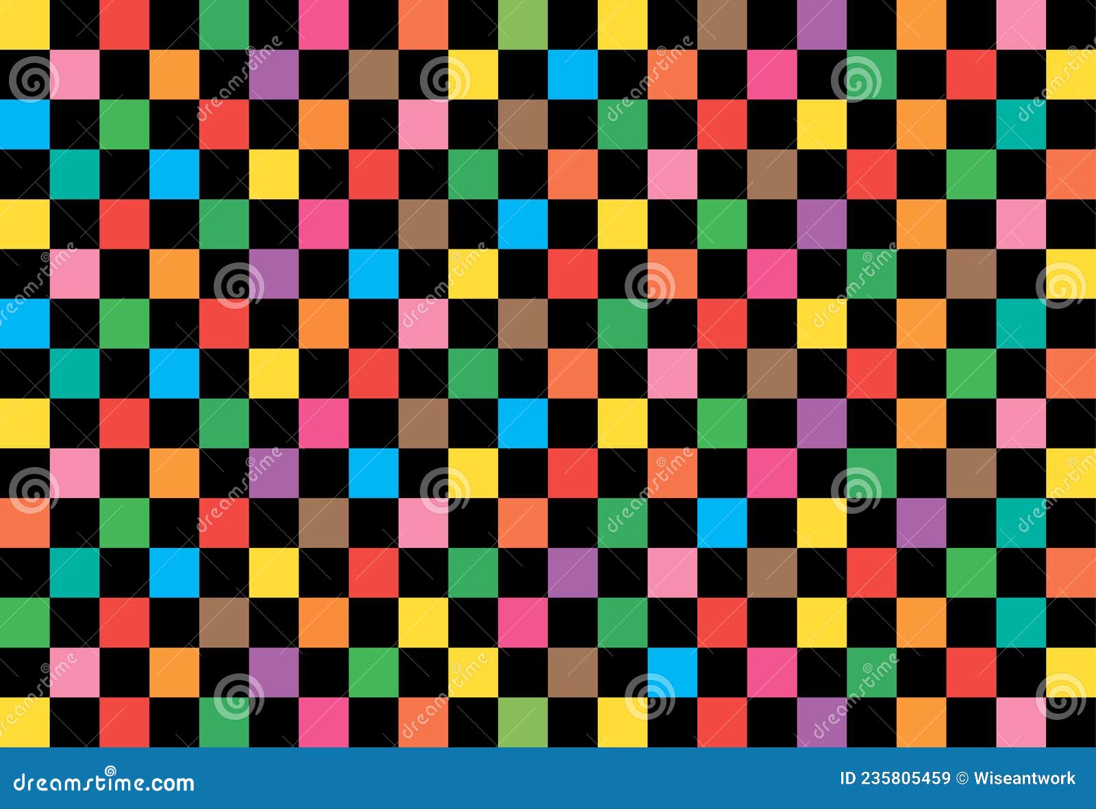 Fundo Quadrado De Cores. Mosaico Abstrato De Xadrez Colorido
