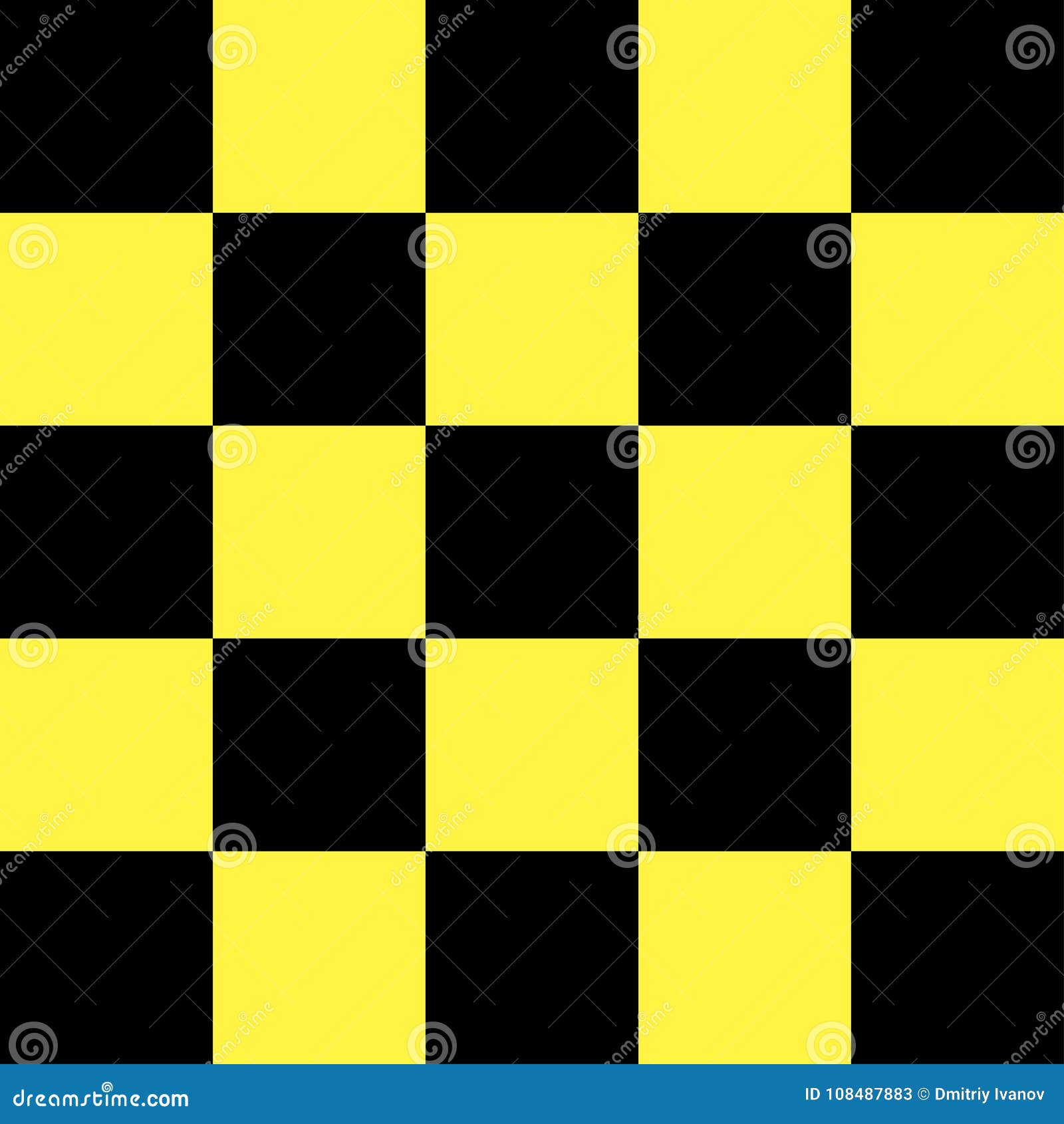 Fundo xadrez amarelo e preto