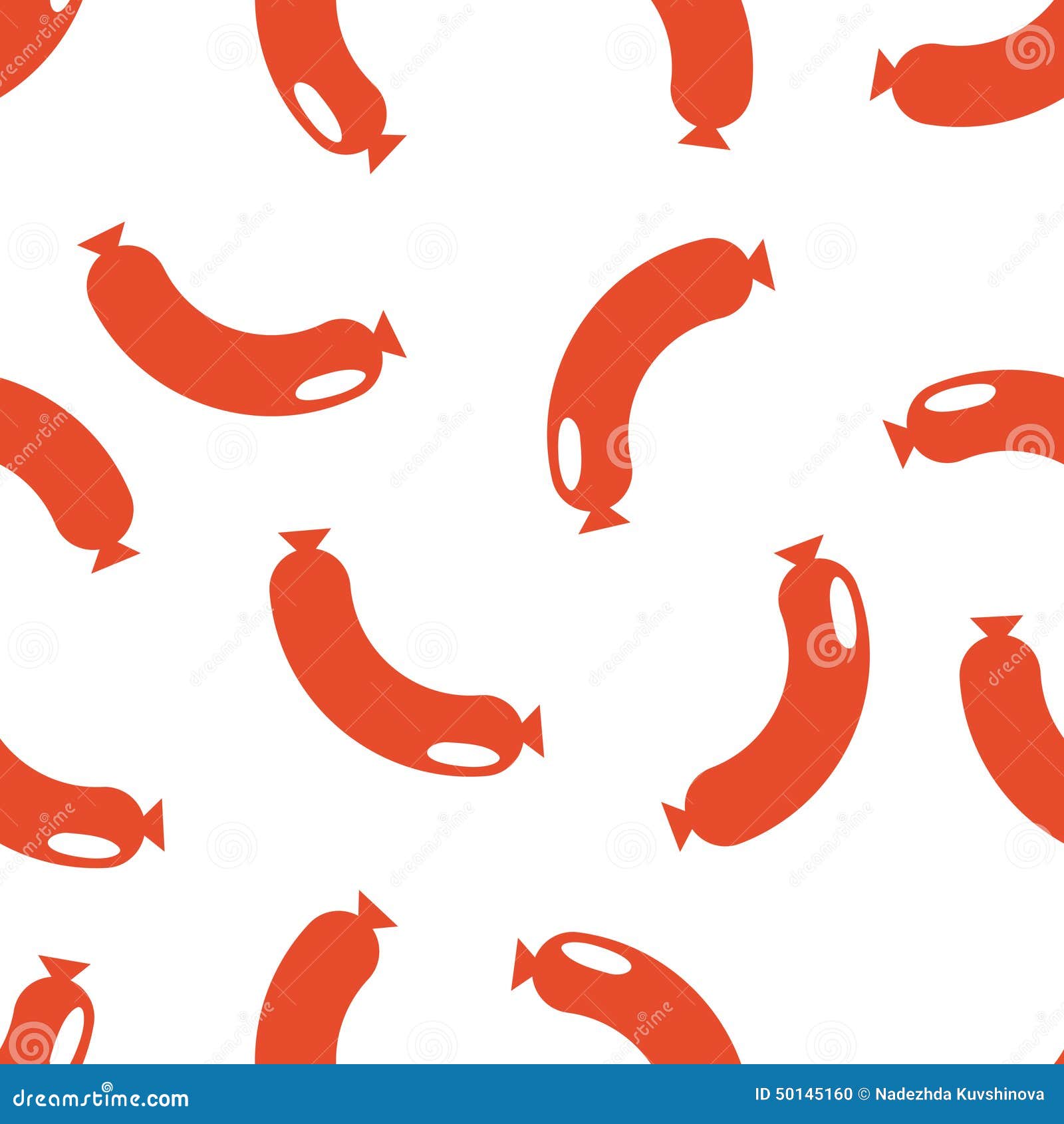 Fundo Sem Emenda Das Salsichas Ilustração do Vetor - Ilustração de