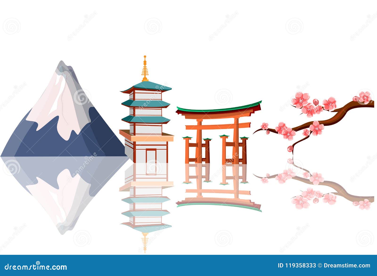 Fundo Tradicional Japonês Branco Ilustração do Vetor - Ilustração de  montanha, budismo: 119358333, image size:1600x1172