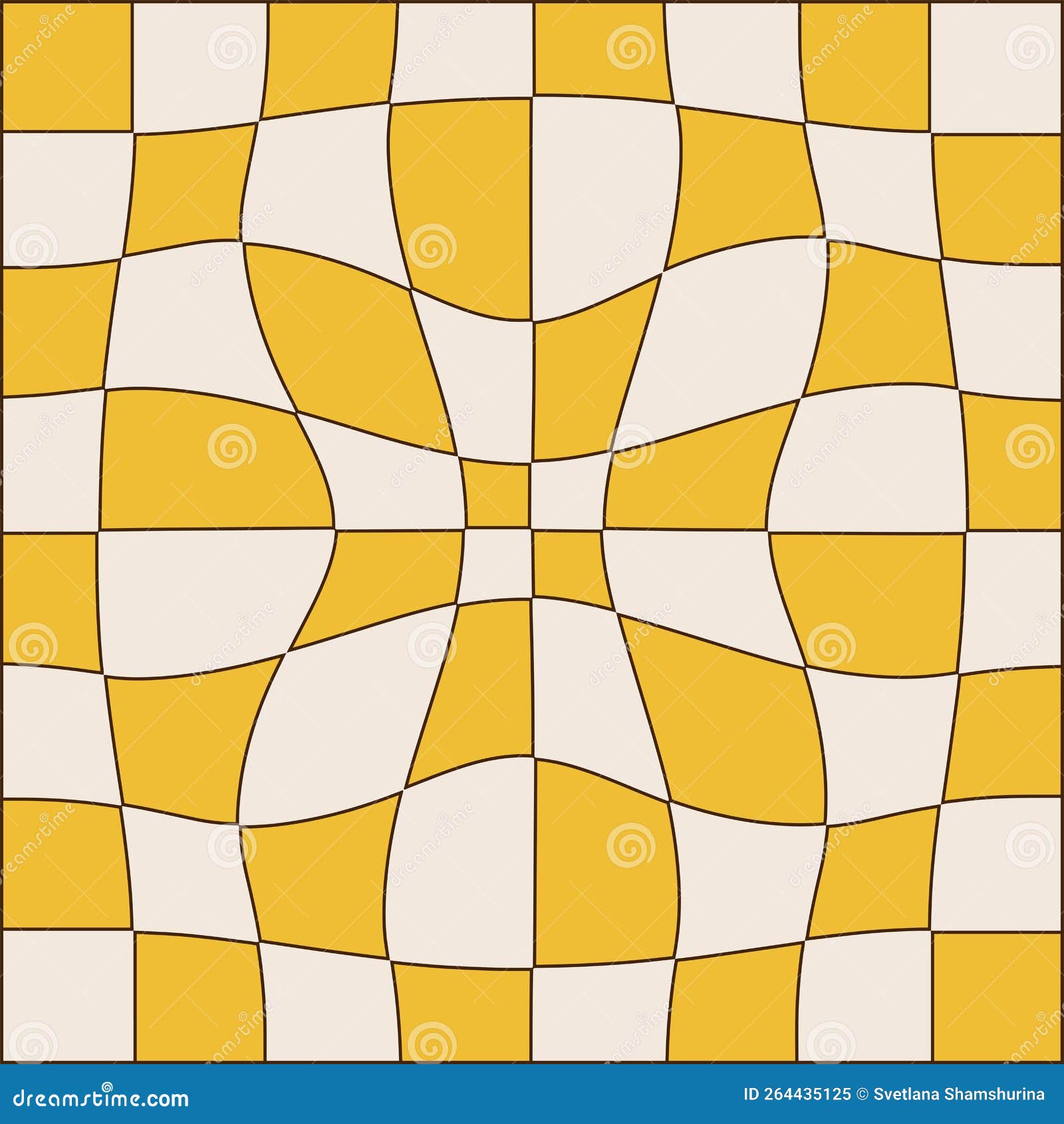 Vetor de fundo padrão de tabuleiro de xadrez vermelho e amarelo