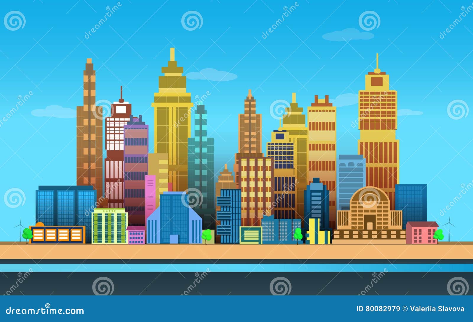 Cidade Jogo Fundo 2d Jogo Aplicação Royalty Free SVG, Cliparts