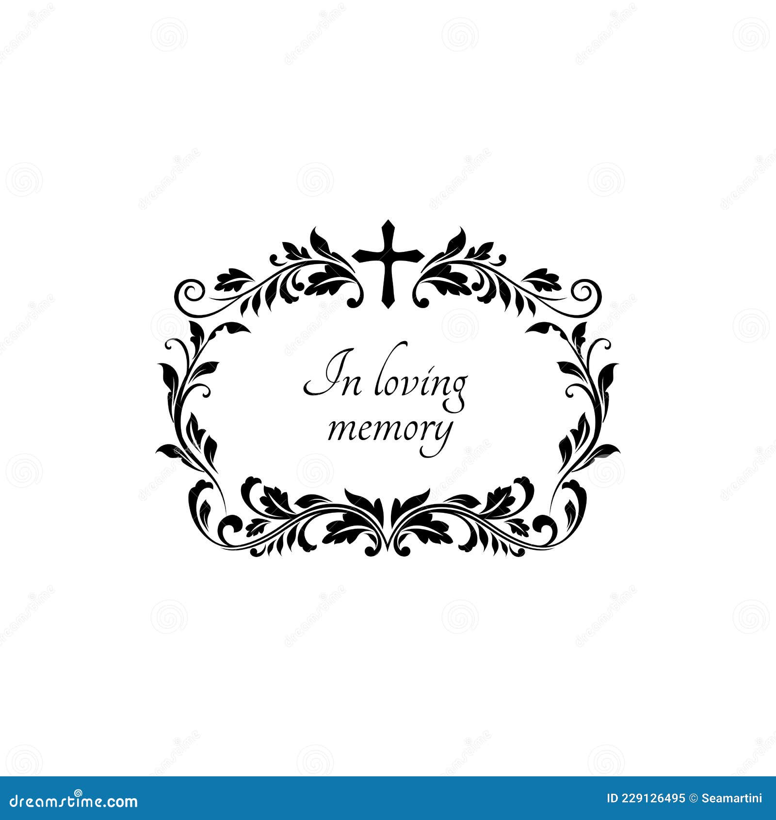 RIP Lettering on Gravestone in Ornamental Frame Stock Vector - Illustration  of black, memorial: 213607309