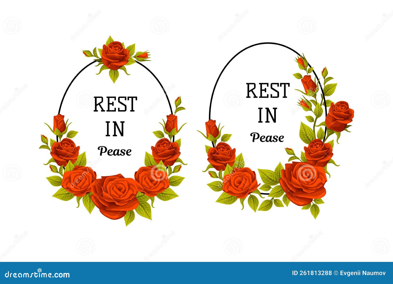 RIP Lettering on Gravestone in Ornamental Frame Stock Vector - Illustration  of black, memorial: 213607309