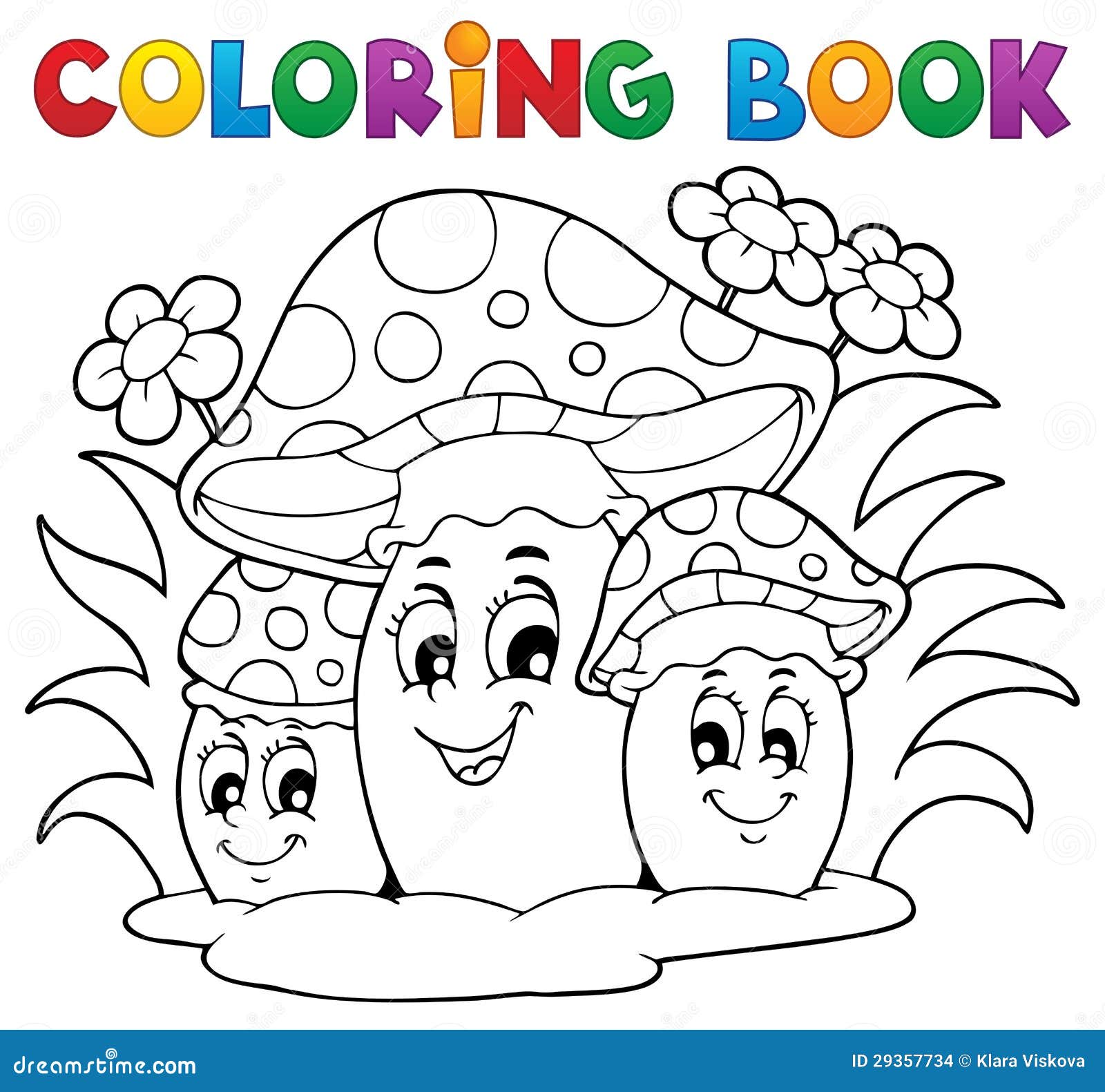 Fungo del libro da colorare Tiraggio nave