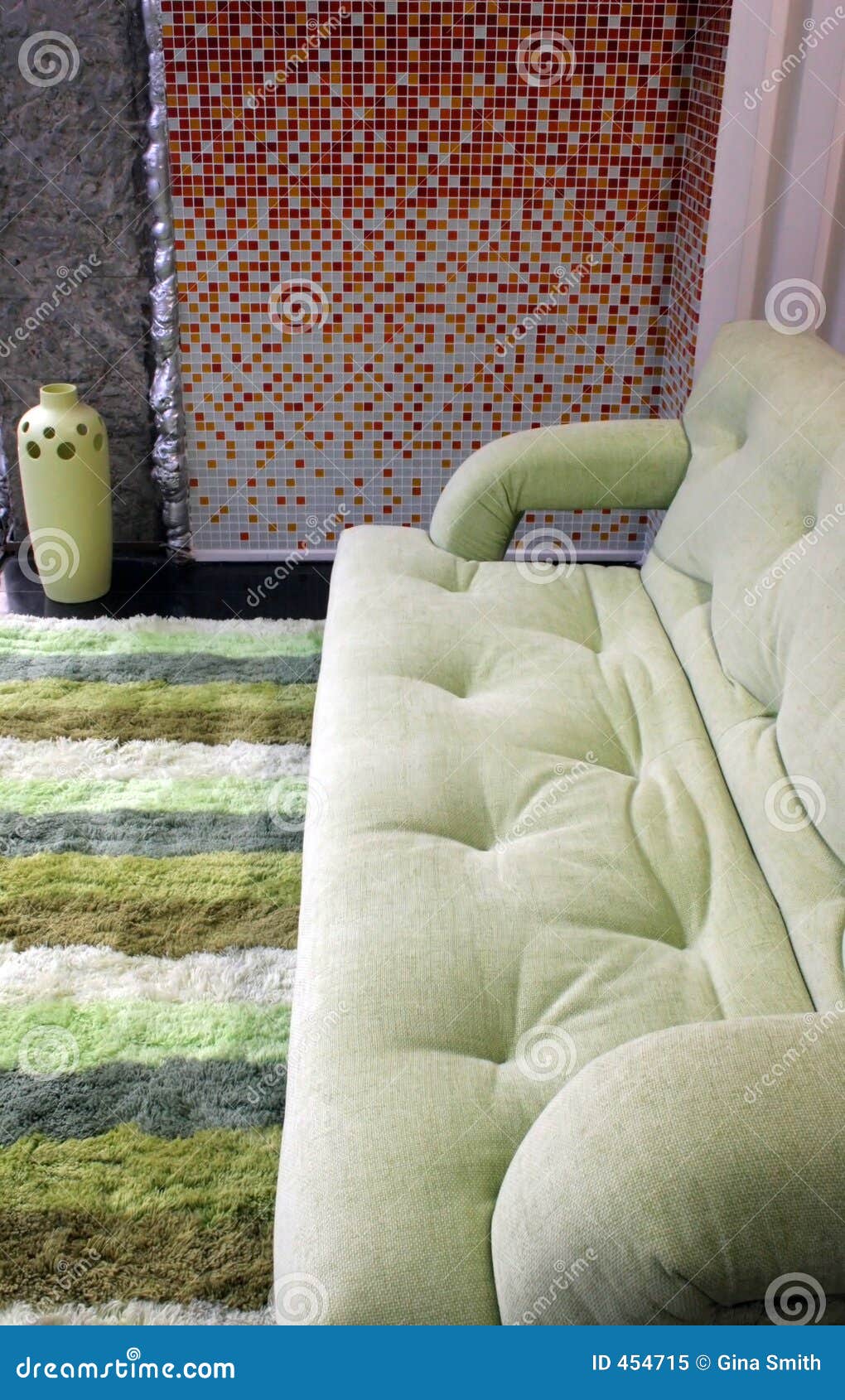 Funky Green Sofa in a Modern Living Room Stock Image Image of funky