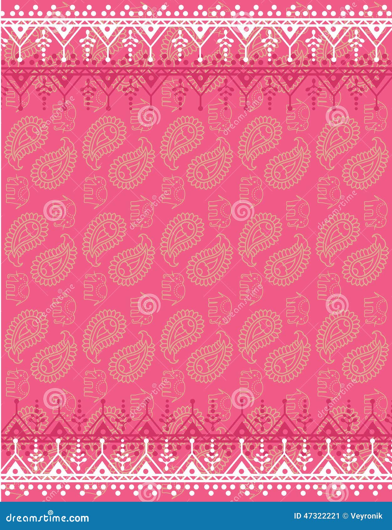 Funky Pink Asian Henna Background Stock Vector - Illustration of ethnic,  mehndi: 47322221