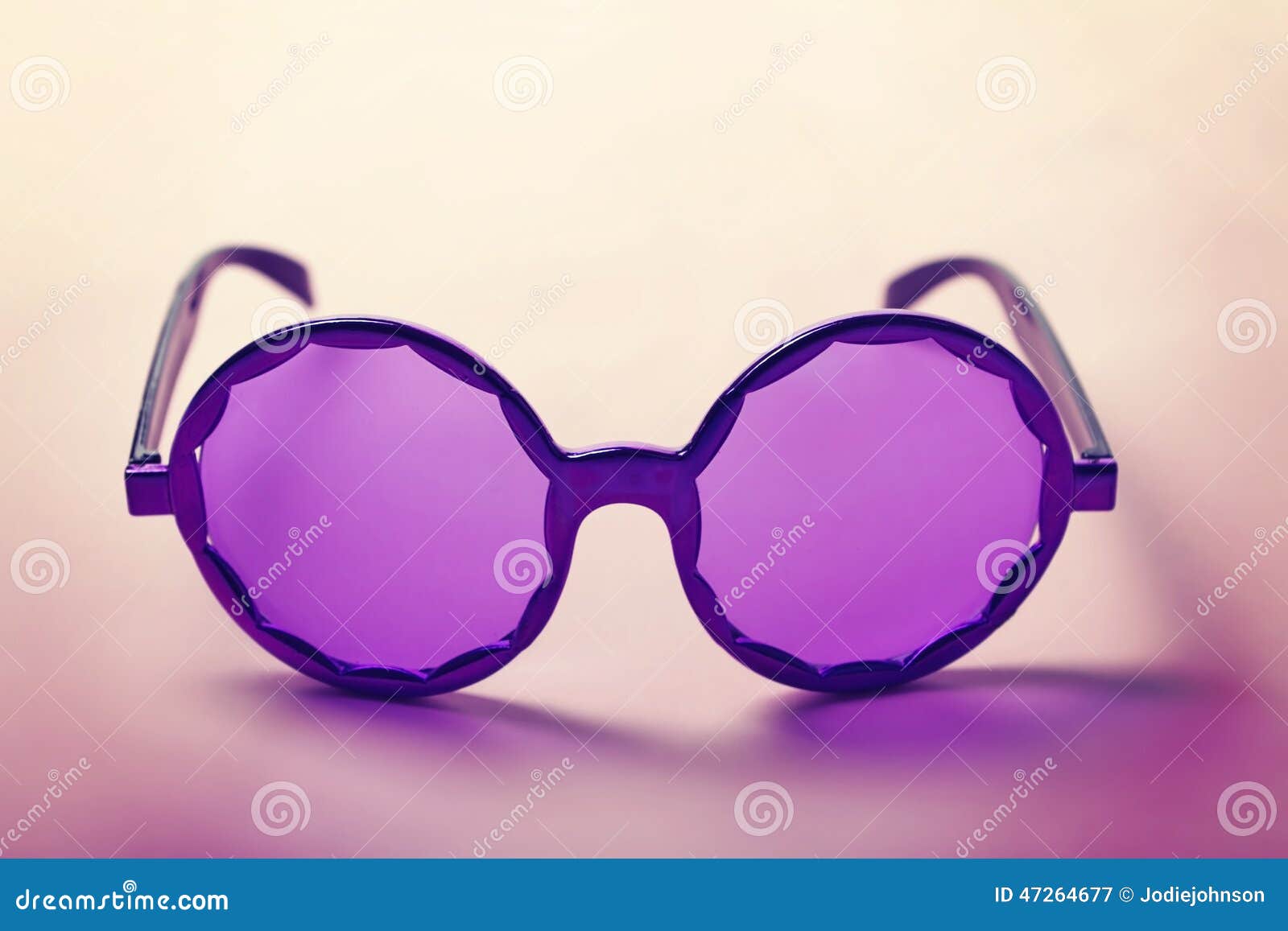 funky purple sixties hippy sunglasses horizontal