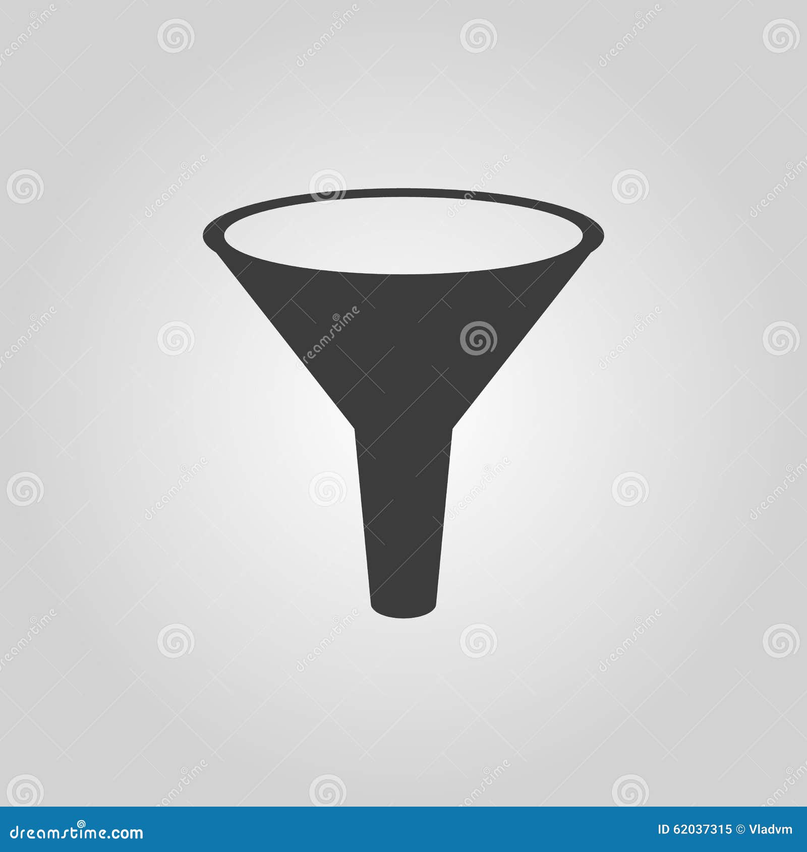 The Funnel Icon. Filtered and Filter, Laboratory, Chemistry Symbol