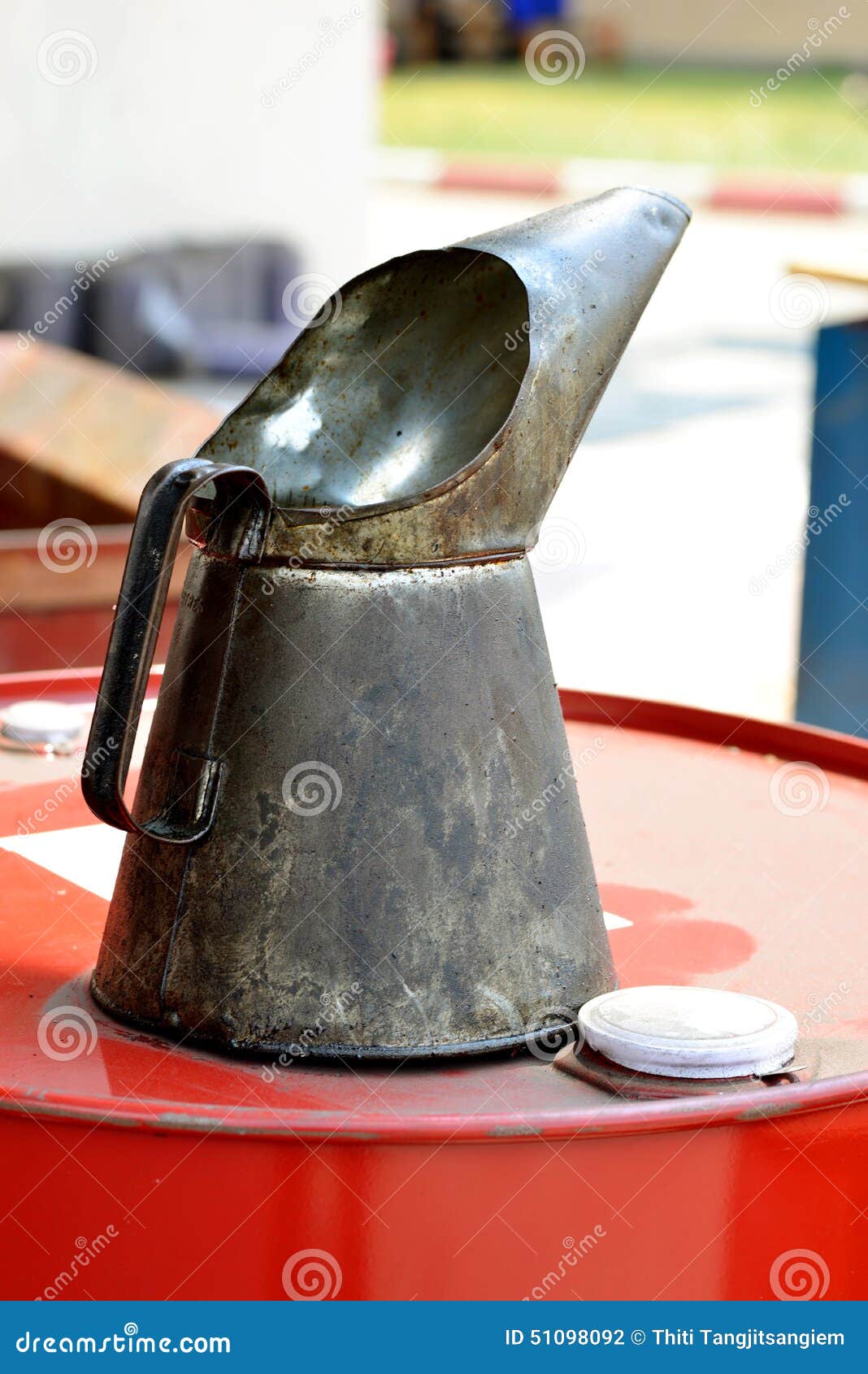 Funnel on oil drum stock photo. Image of barrel, environment 51098092