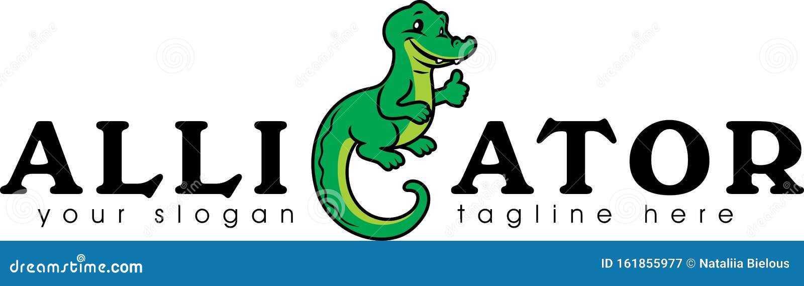 funny alligator for logotype 