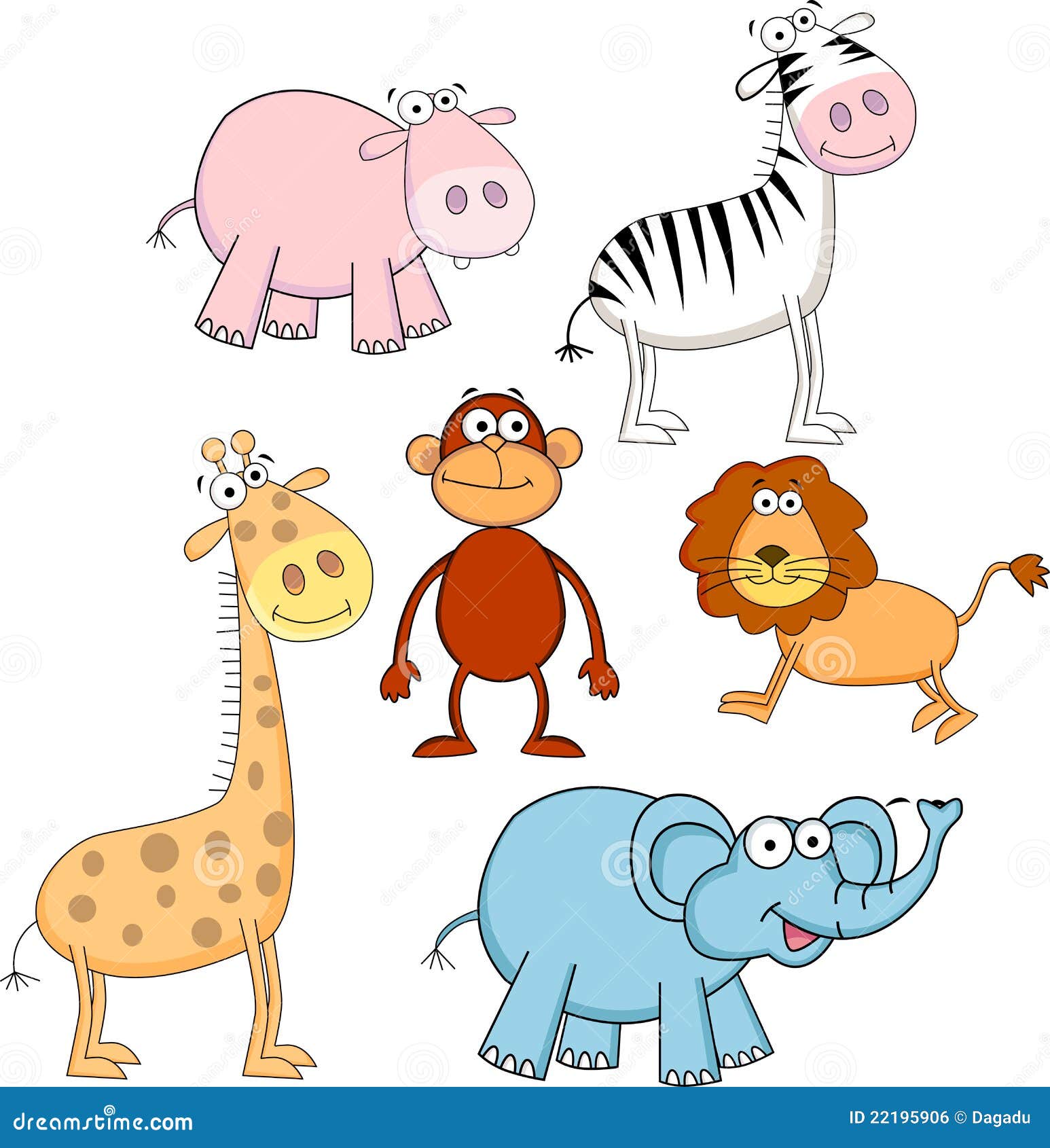 Funny animal cartoon stock vector. Illustration of chimp - 22195906