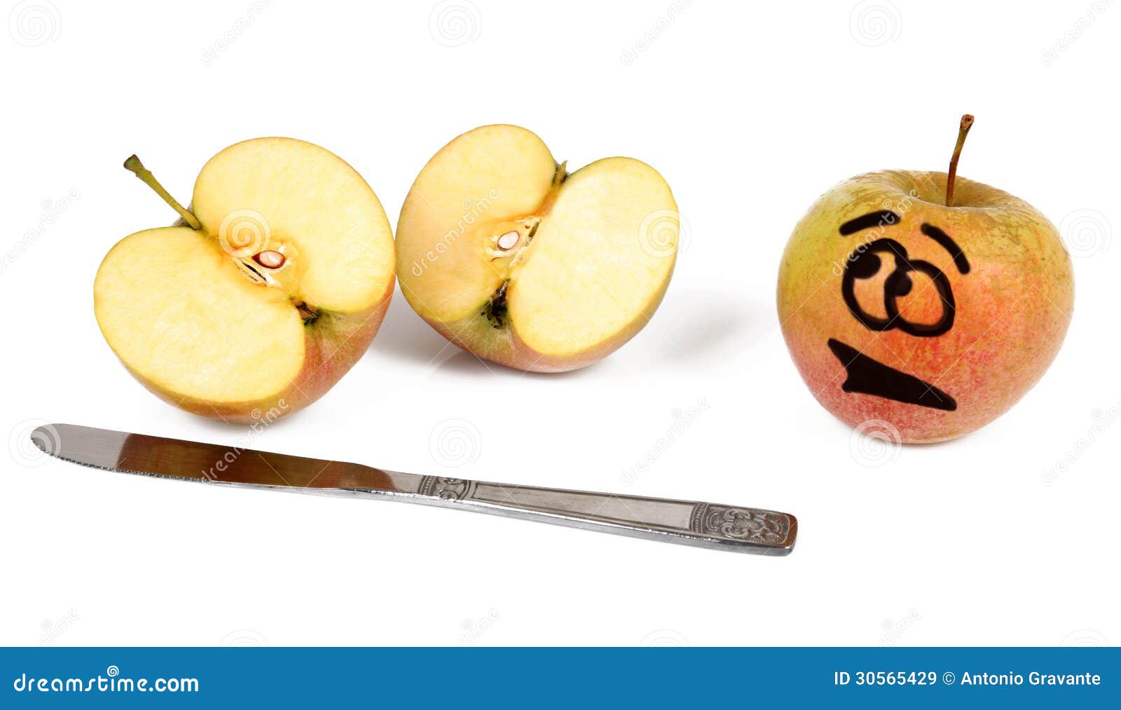 Funny apples stock image. Image of face, apple, comics 30565429