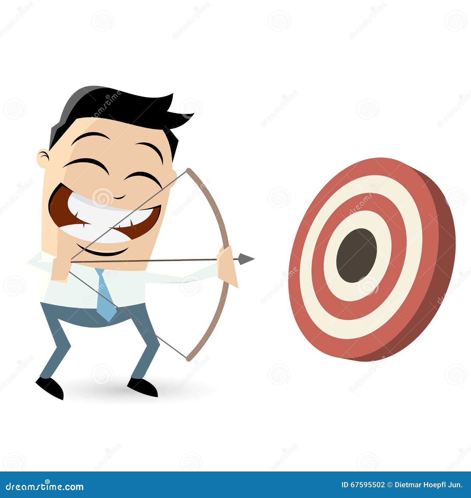 Funny Archery Cartoon Man Stock Vector Image 67595502