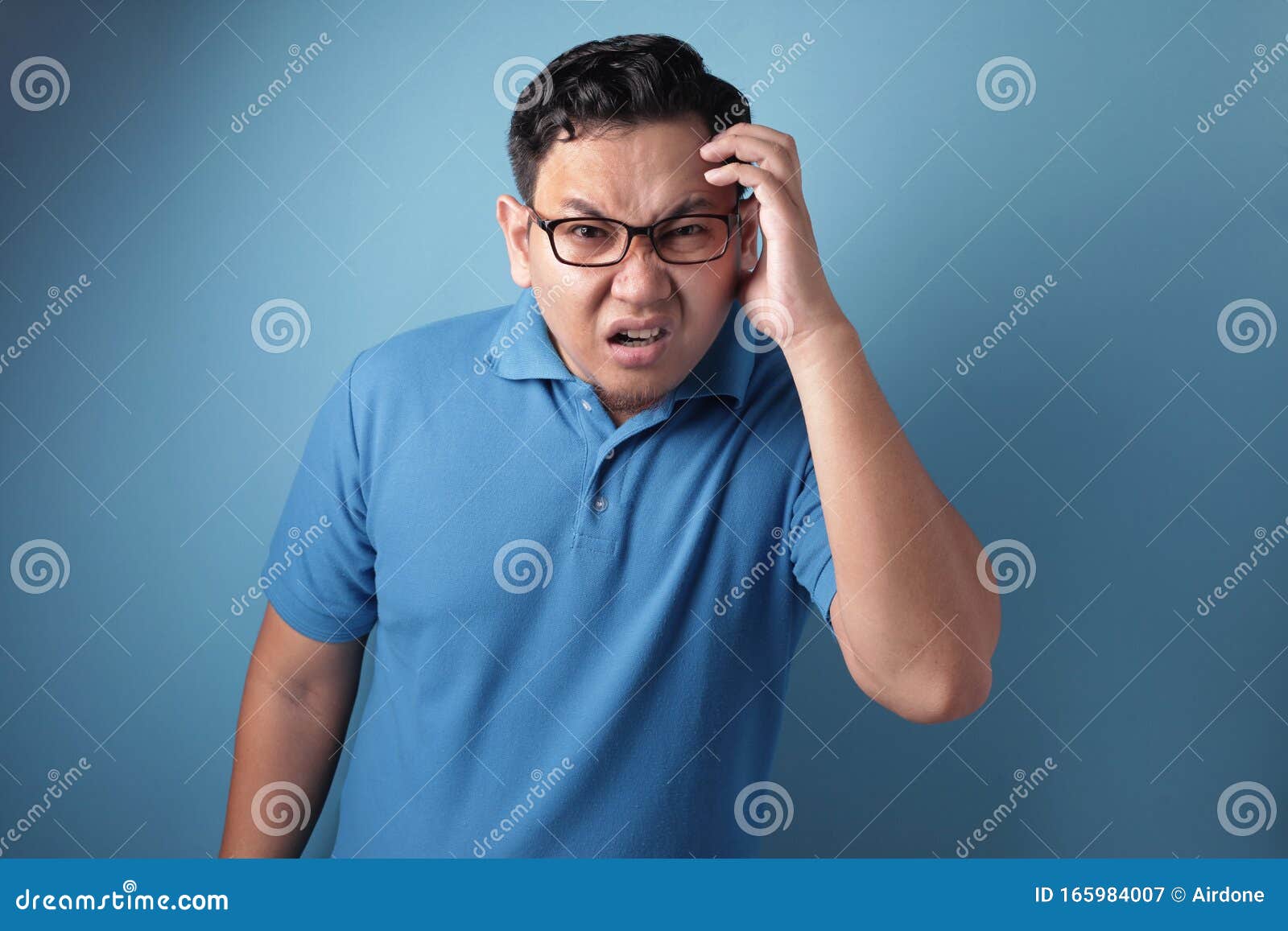 Funny Asian Man Looked Confused Stock Image - Image of depressed, facial:  165984007