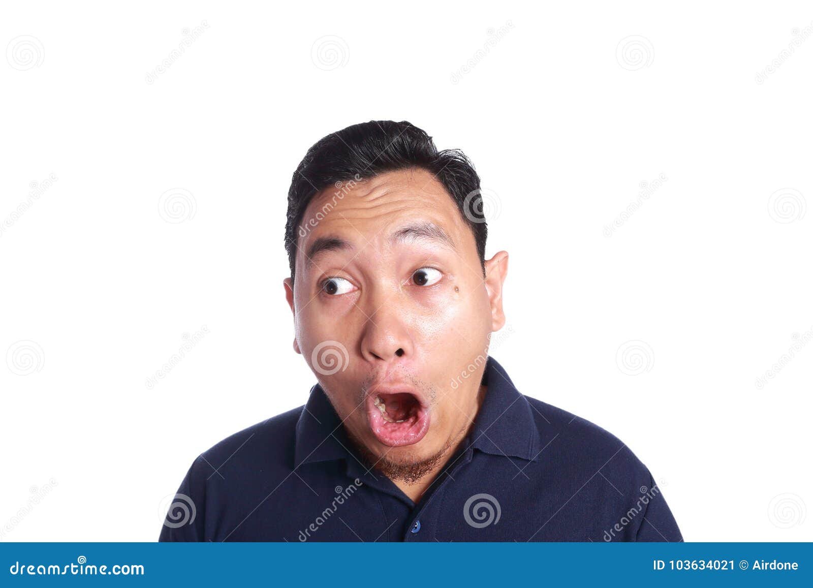 Asian Man Shocked with Mouth Open Stock Image - Image of beard, facial ...