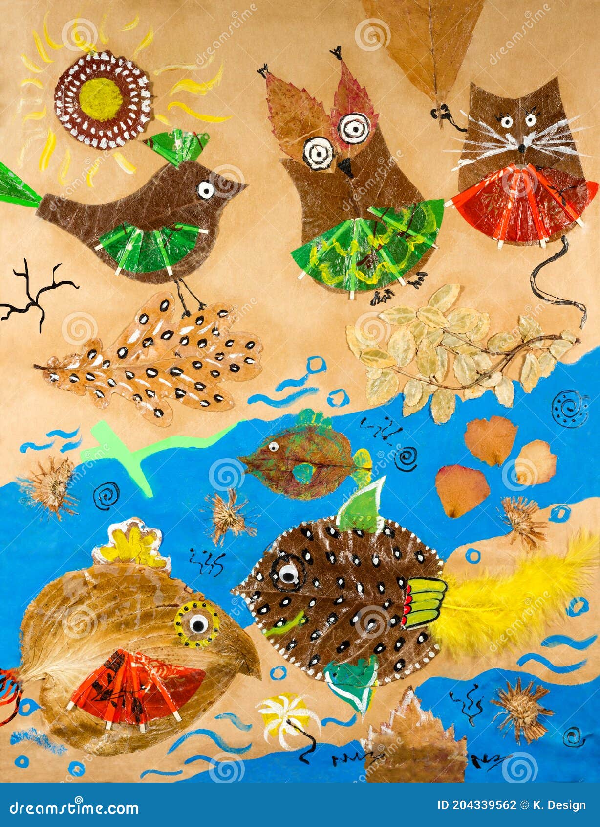Funny Autumn Colorful Collage Composition of Dried Leaves and Flowers on a Made of Dried Leaves Stock Illustration - Illustration of beautiful, creature: 204339562 Funny Autumn Colorful Collage Composition of Dried Leaves and Flowers on a Made of Dried Leaves Stock Illustration - Illustration of beautiful, creature: 204339562