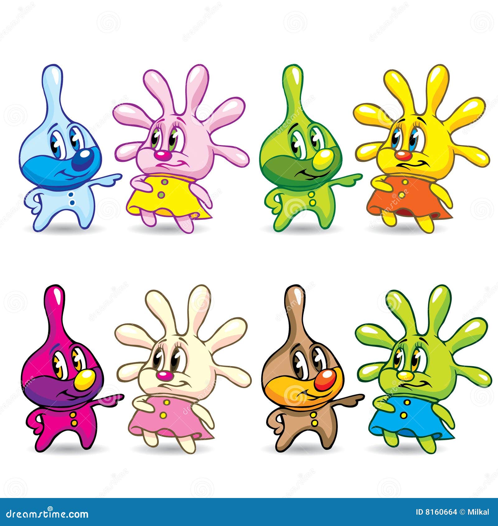 Funny Baby Cartoon Character Stock Vector Illustration of dress