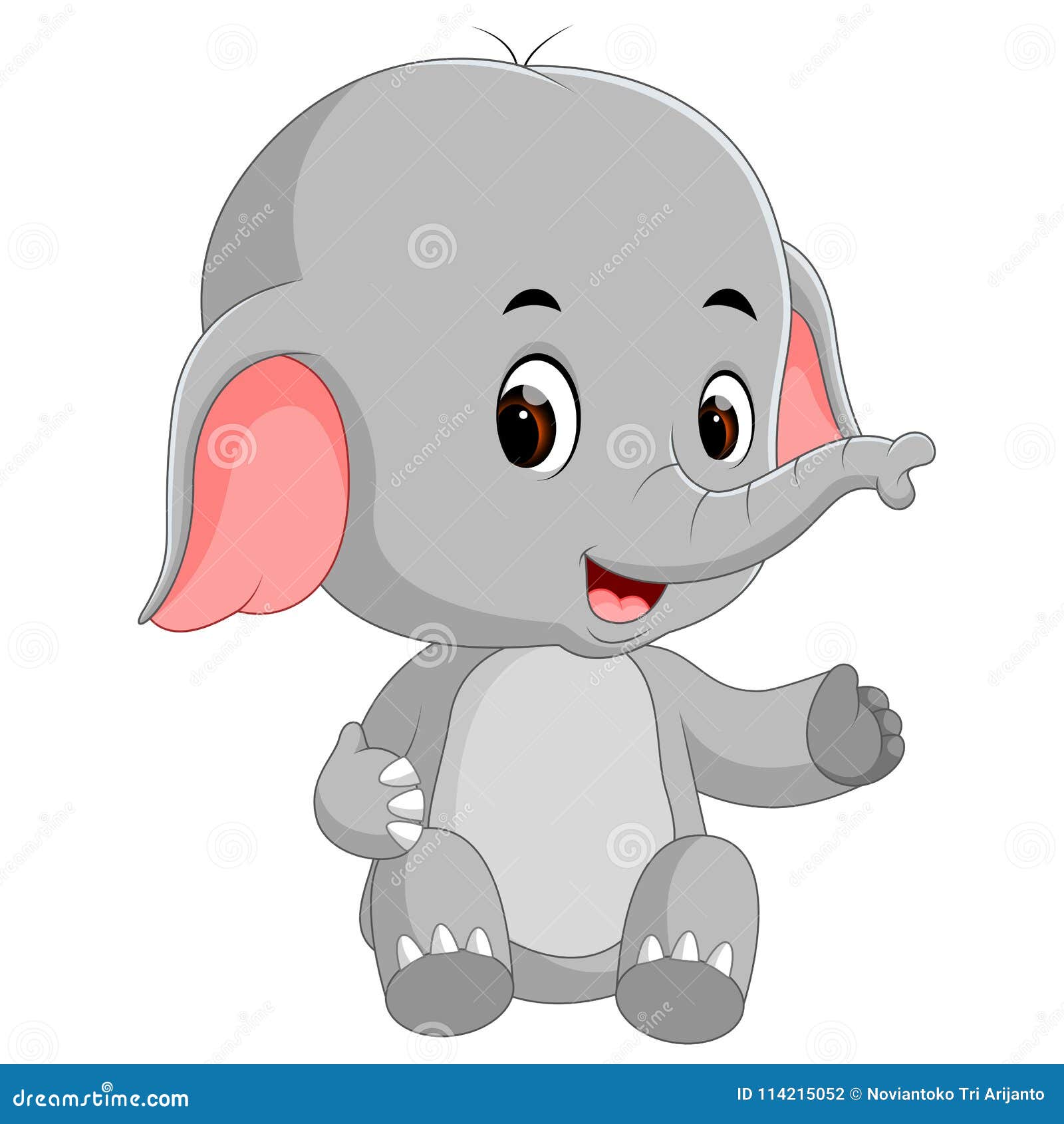 Funny Baby Elephant Cartoon Stock Vector - Illustration of childhood,  animal: 114215052