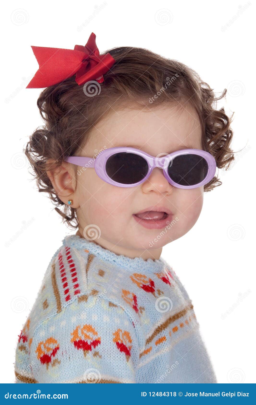 Funny Baby Girl With Sunglasses Royalty Free Stock Photos - Image: 12484318