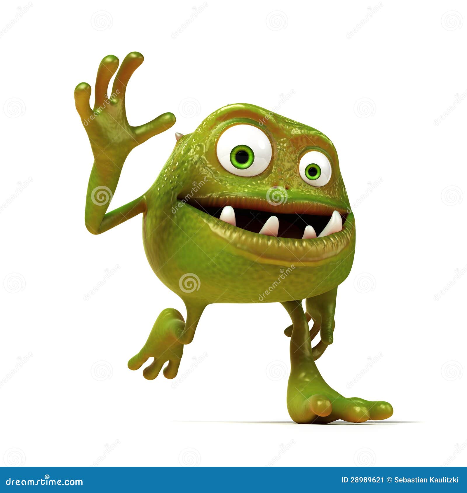 funny bacteria toon character