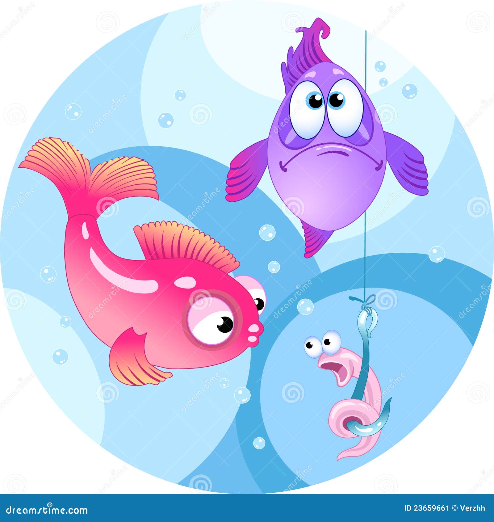 Funny bait for fishing stock vector. Illustration of underwater