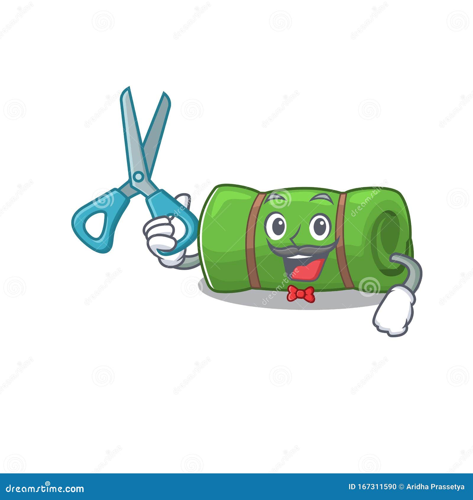 Download Funny Barber Camping Mat Scroll Cartoon Design Style ...