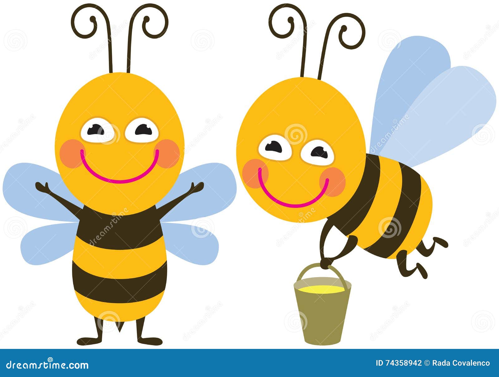 Playful Cartoon Bee Baby Vector - Free Download