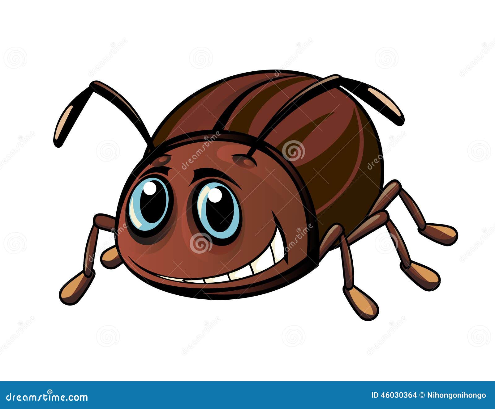 Funny Beetle Stock Vector Image 46030364