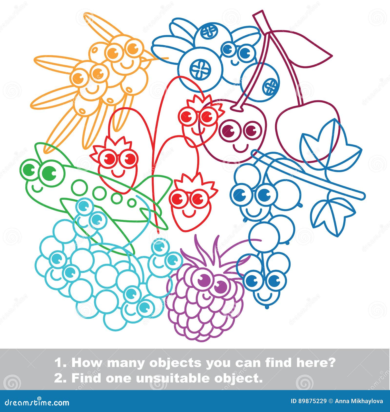 funny berries mishmash set in .