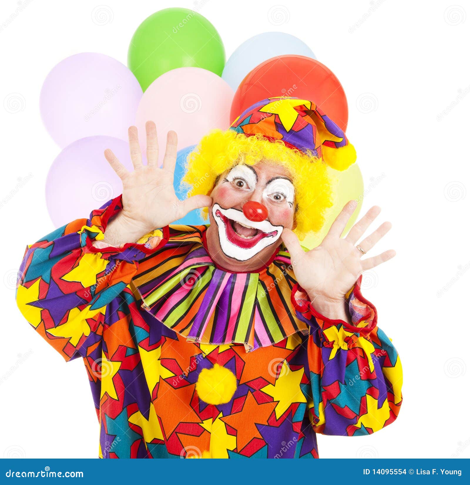 Funny Birthday Clown stock photo. Image of entertainment - 14095554
