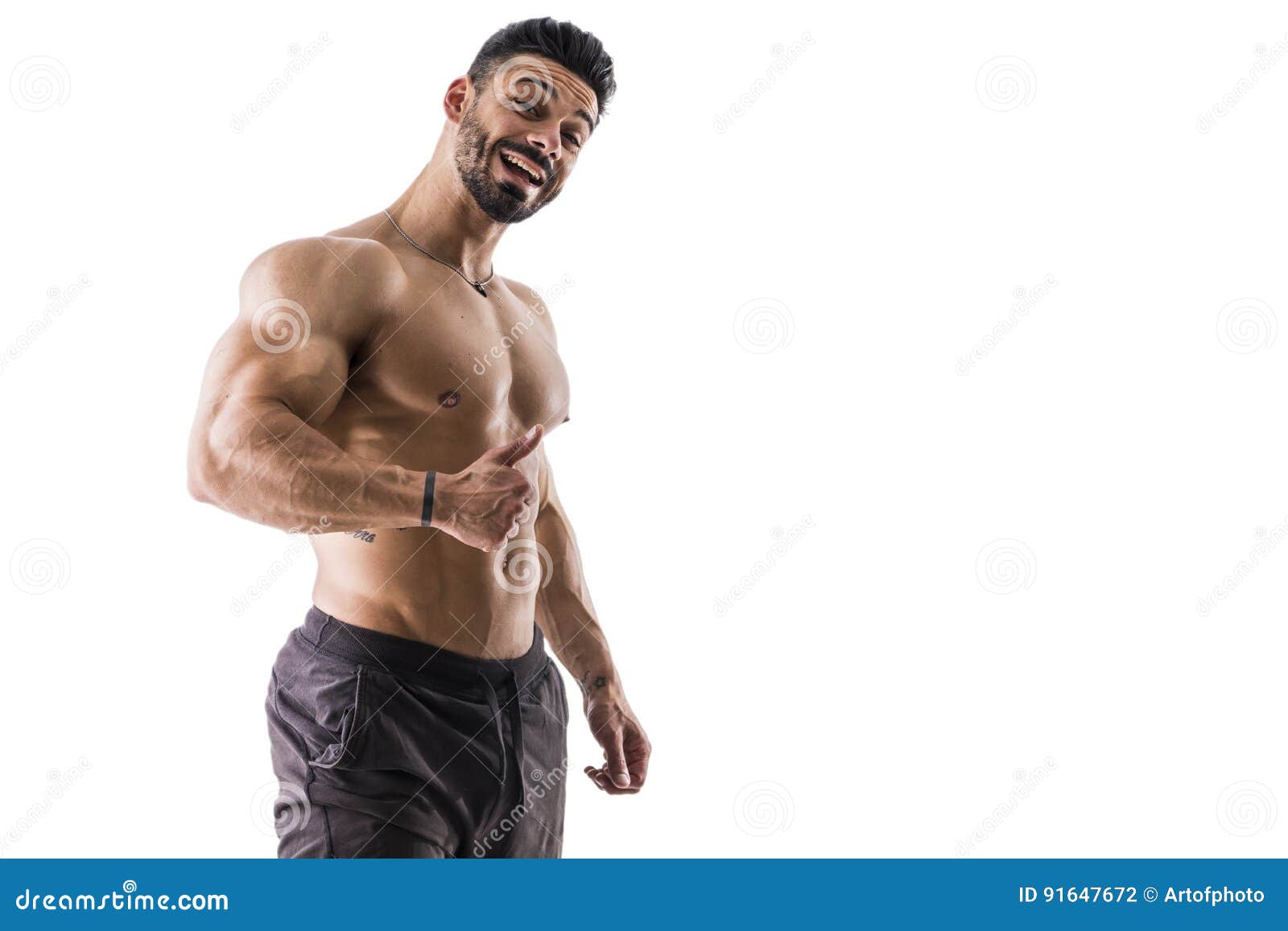 Funny Bodybuilder Doing Silly Face Stock Photo Image of isolated