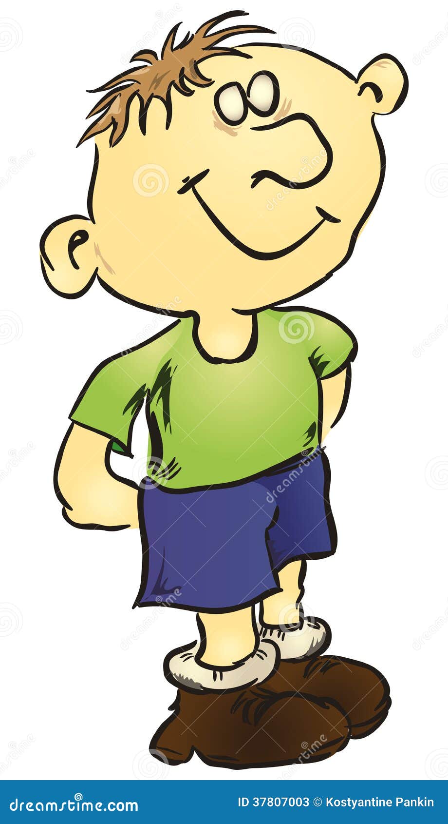 Funny boy stock vector. Illustration of sketch, cartoon 37807003