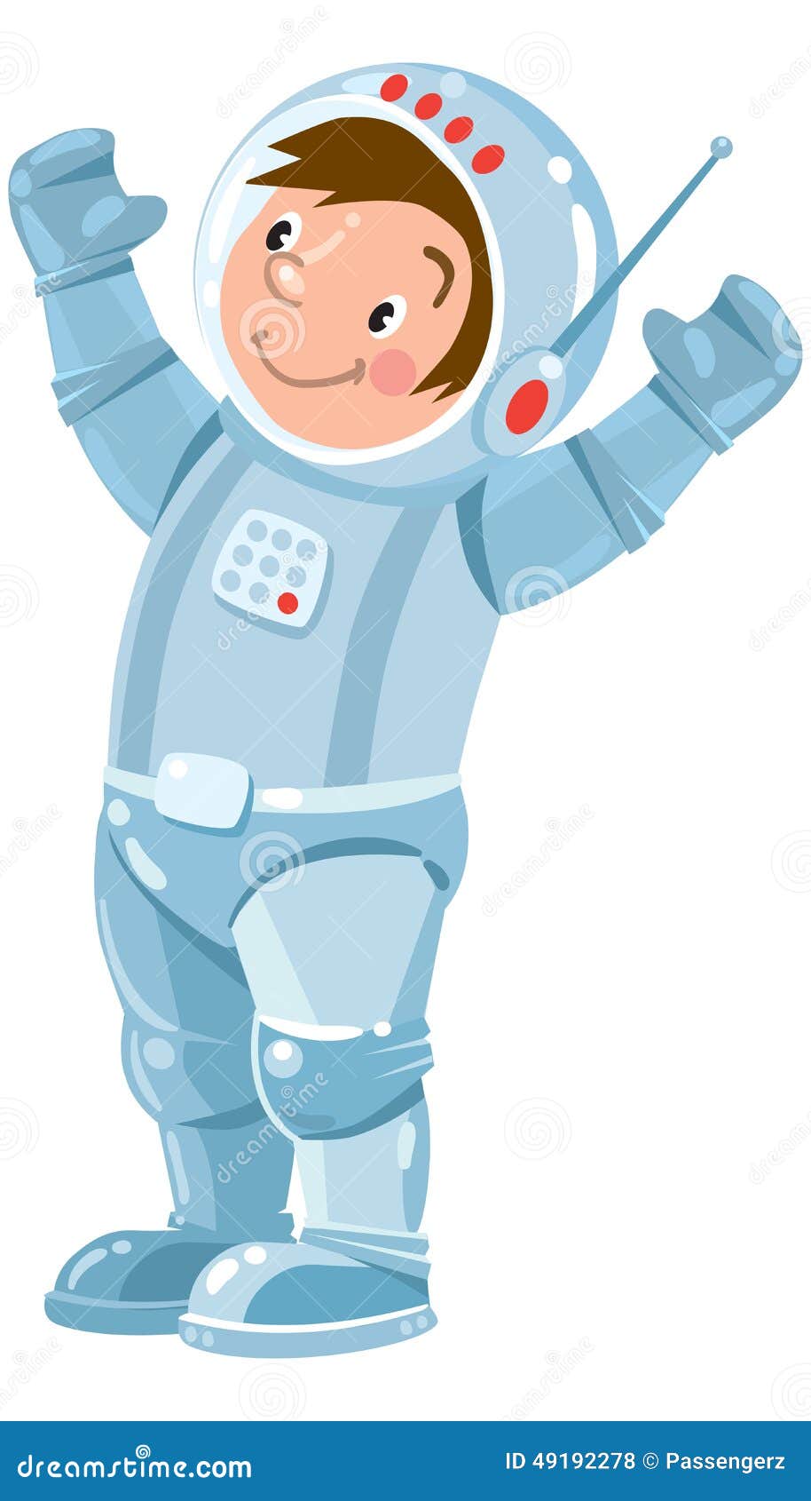 funny boy cosmonaut or astronaut