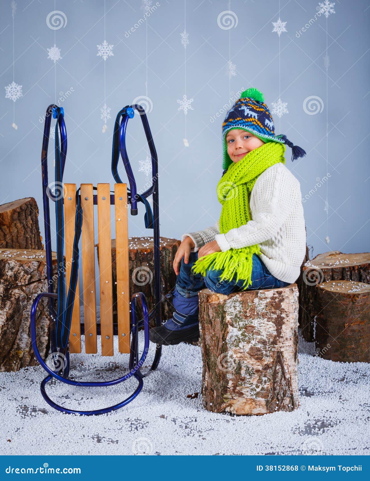 Funny Boy in Winter Clothes Stock Photo Image of gloves, baby 38152868