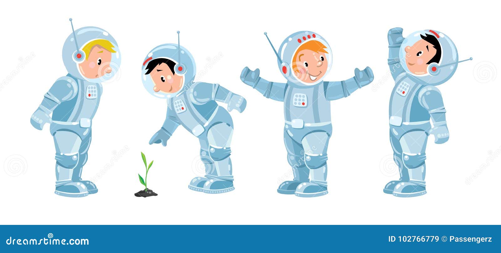 funny boys. cosmonaut or astronaut set