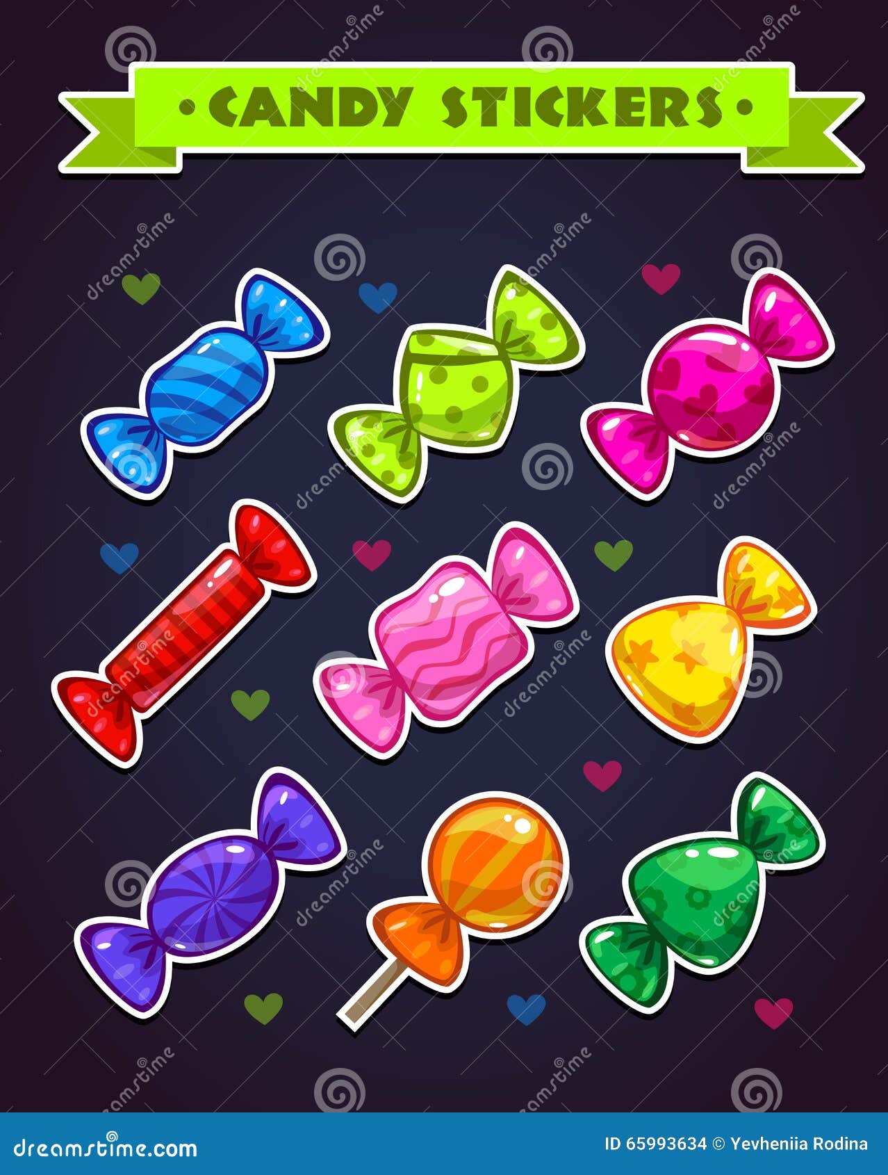 Candy Stickers Stock Illustrations – 5,986 Candy Stickers Stock
