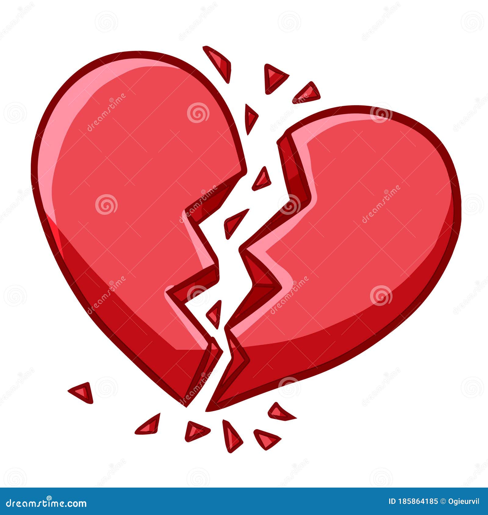 Funny Broken Heart Symbol - Vector. Stock Vector - Illustration of cartoon,  lover: 185864185