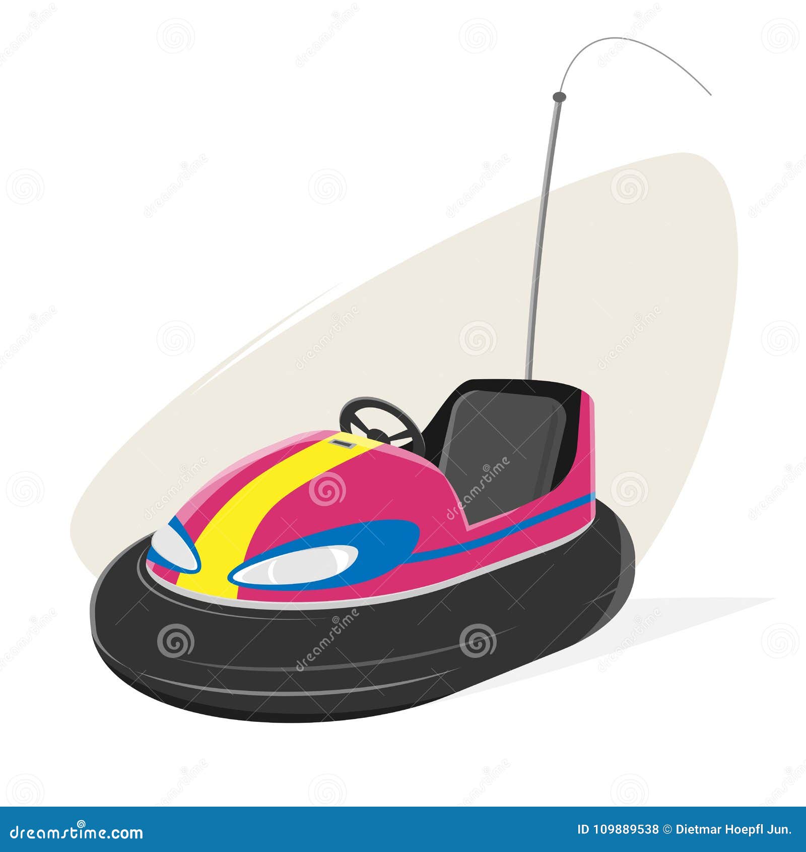 Funny bumper car clipart stock vector. Illustration of electric 109889538