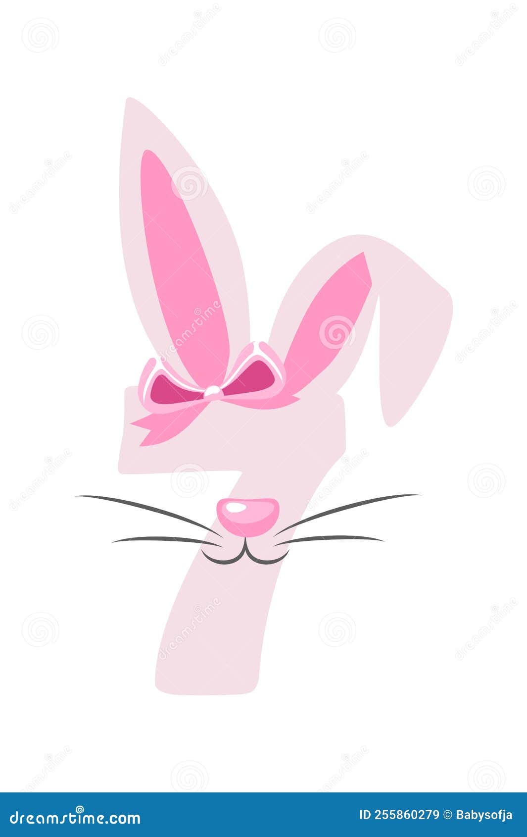 funny-bunny-number-7-for-kids-seven-digit-in-the-form-of-a-rabbit