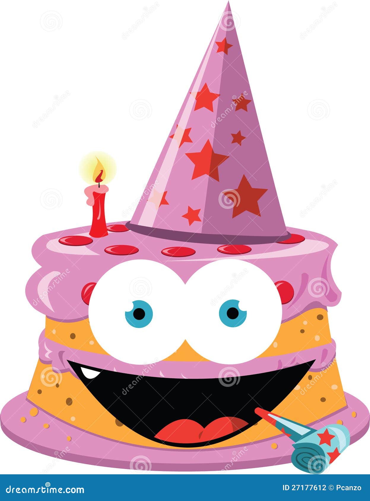 Funny Cake - Girly Version stock vector. Illustration of cute ...