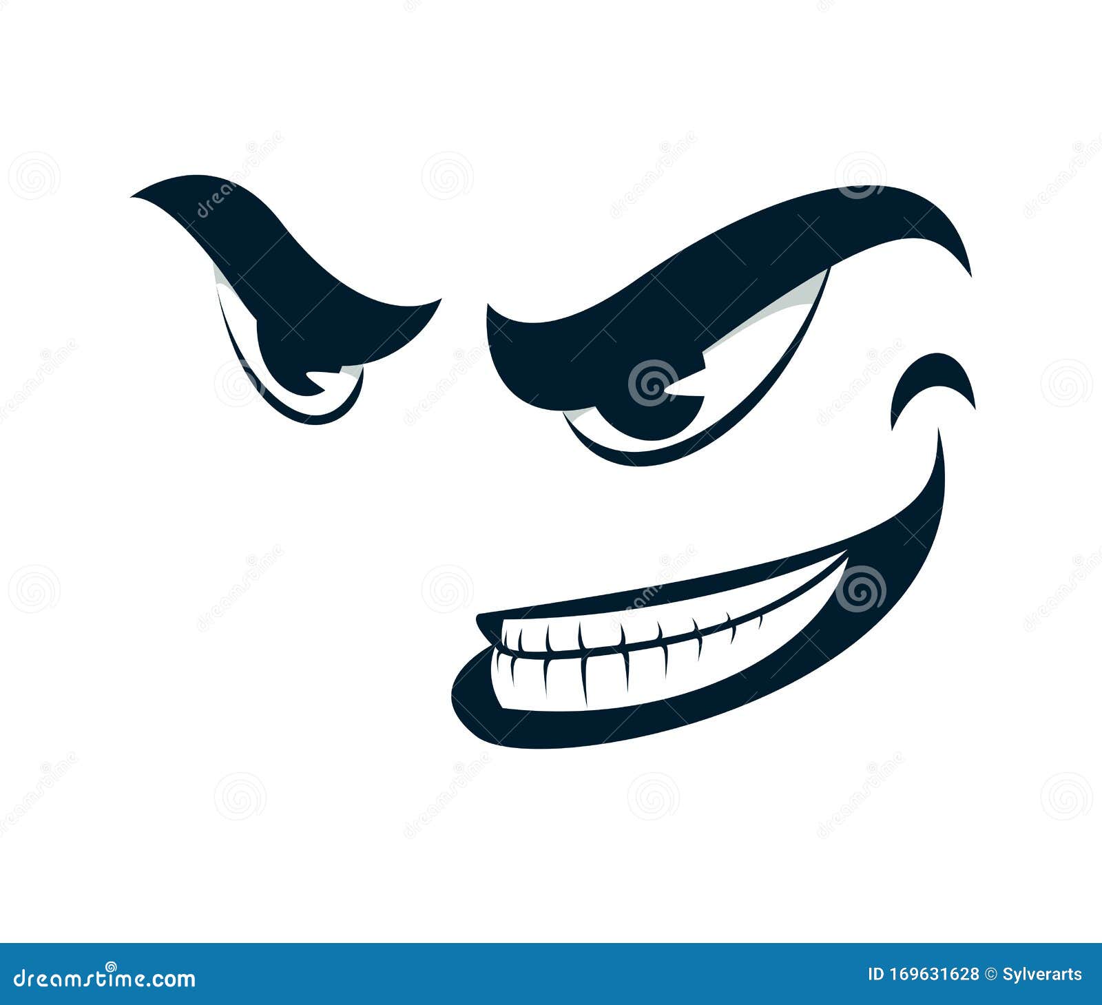 evil cartoon face