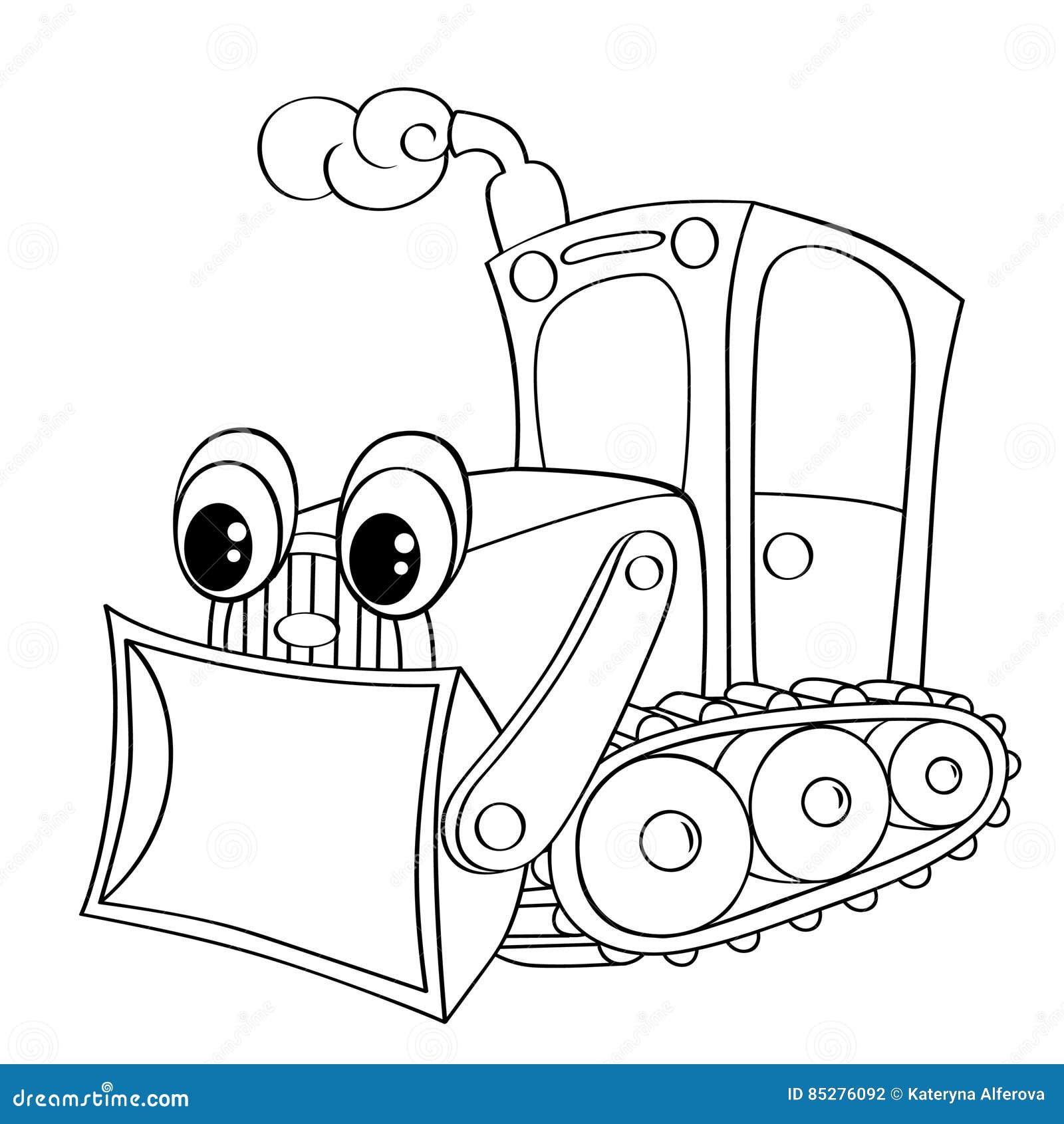 funny cartoon bulldozer