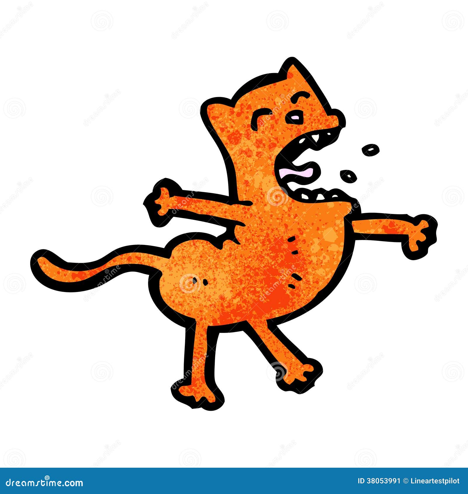 Funny cartoon cat stock vector. Illustration of funny - 38053991