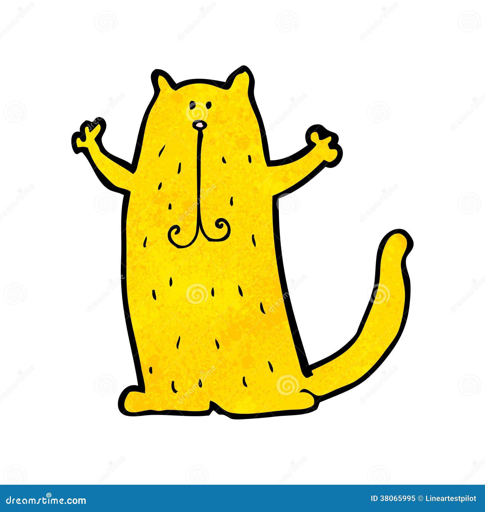 Funny cartoon cat stock vector. Illustration of drawing - 38065995