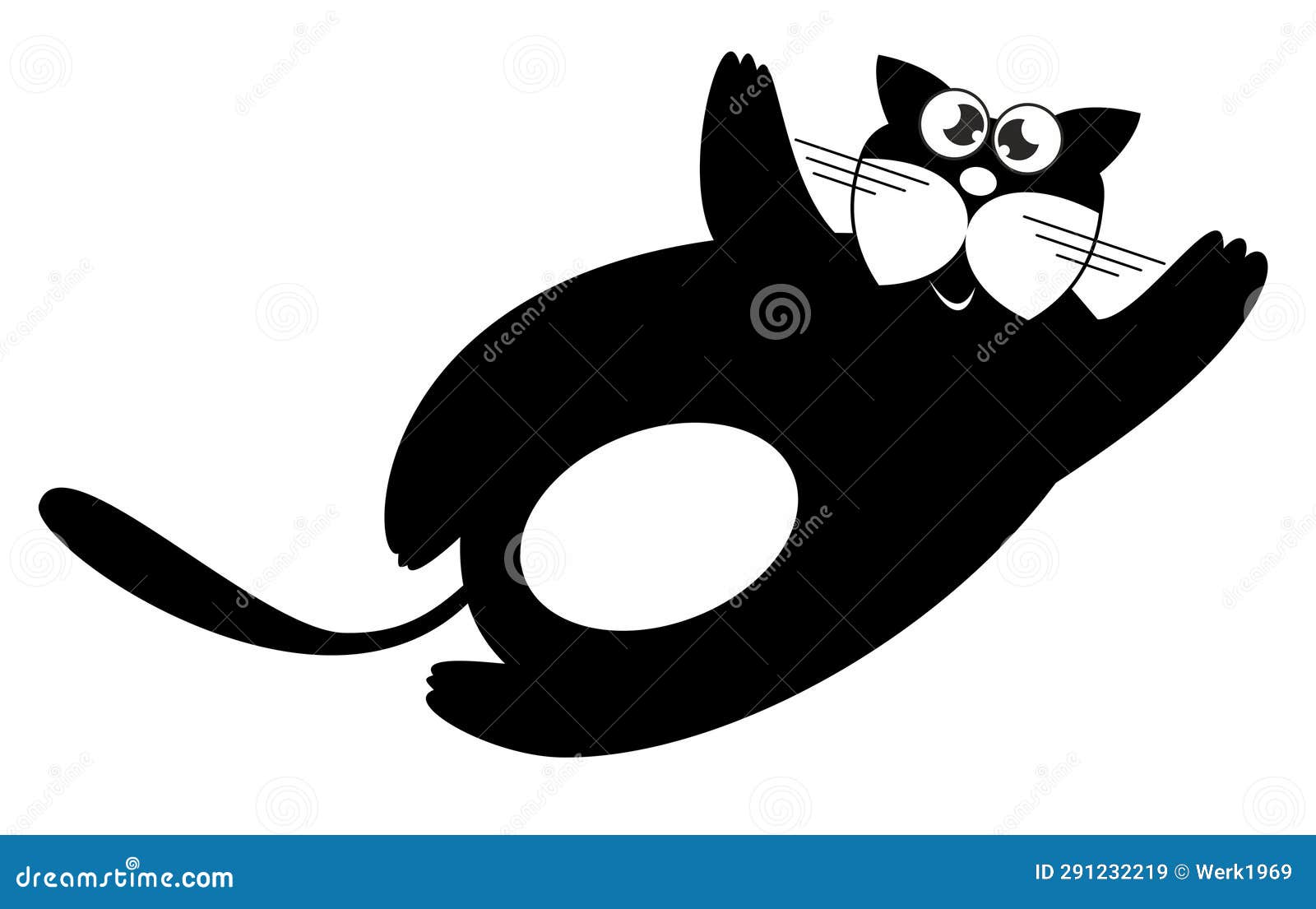 Cute funny cat stock vector. Illustration of sketch - 291232219