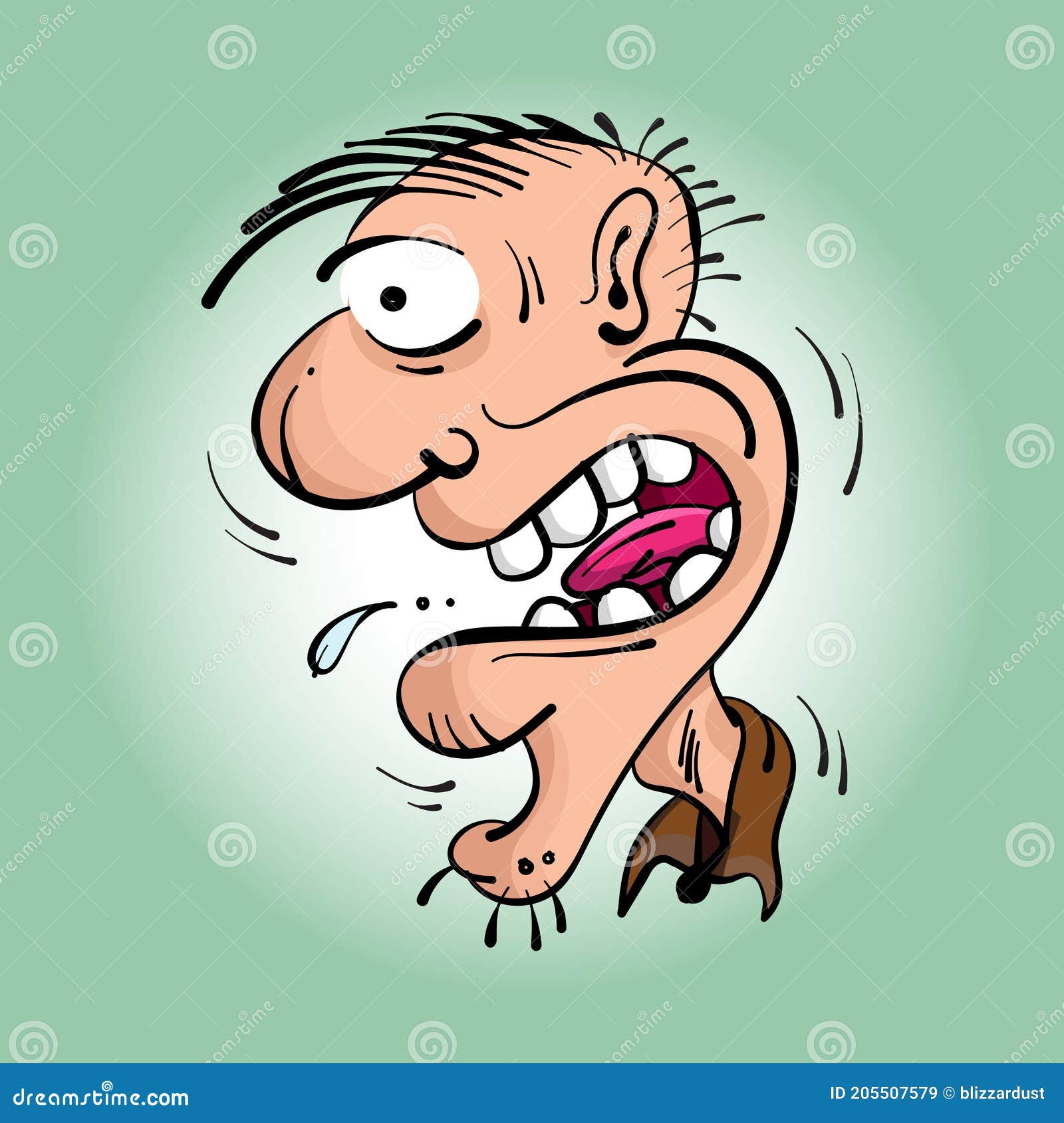 Funny Cartoon Character with a Surprised Face Stock Vector - Illustration  of drawing, funny: 205507579