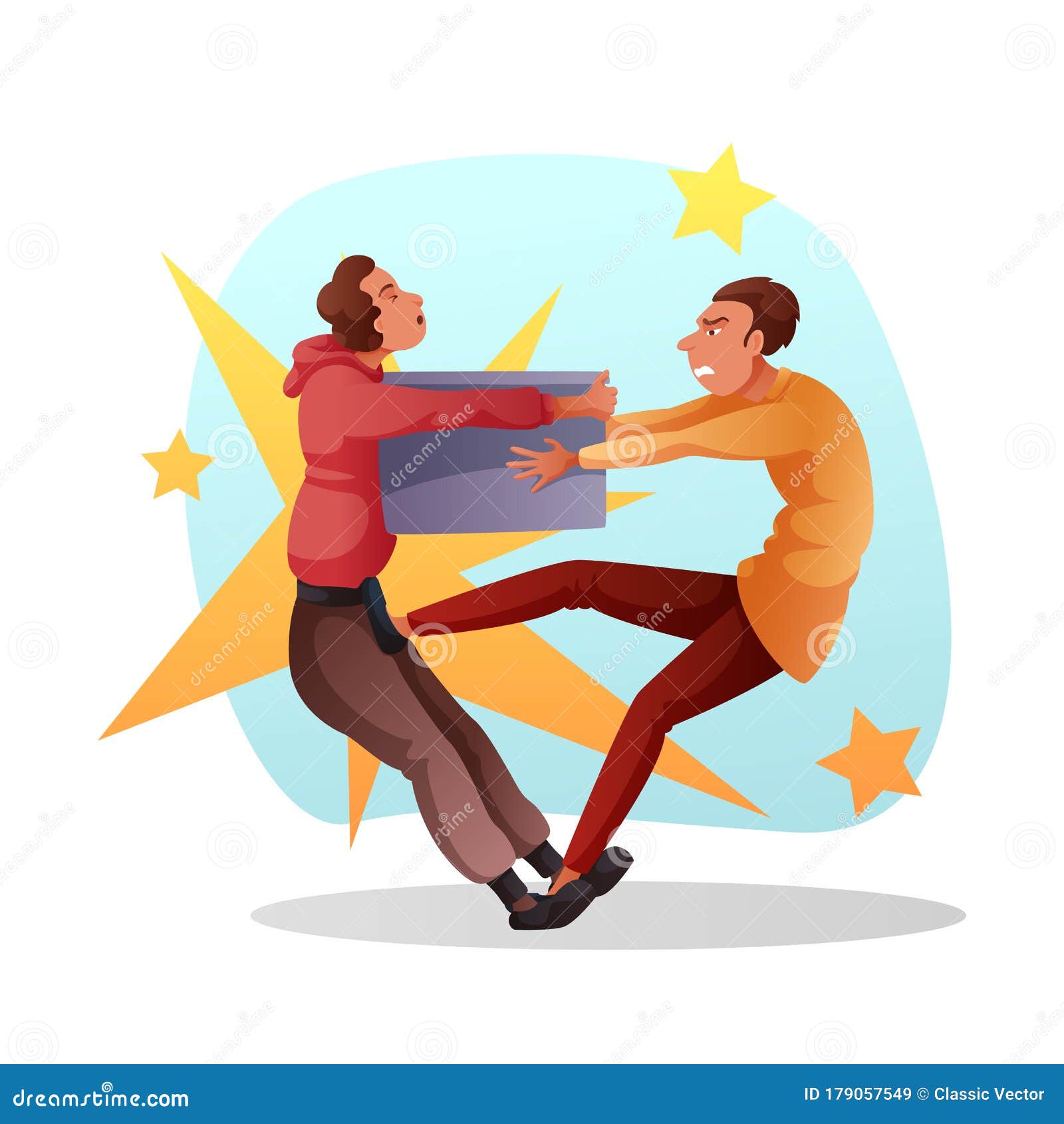 pic Two Animated People Fighting dreamstime com